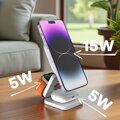 Cubenest Qi2 3in1 Foldable Magnetic Wireless Charger EQ310 white