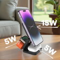 Cubenest Qi2 3in1 Foldable Magnetic Wireless Charger EQ310 grey