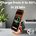 Cubenest Qi2.2 3in1 Foldable Magnetic Wireless Charger SQ312 Ultra orange