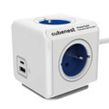Cubenest PowerCube Extended USB A+C PD 20 W 1,5 m Type E blue