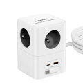 Cubenest PowerCube Extended USB A+C PD 20 W 1,5 m Type E grey