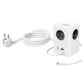 Cubenest PowerCube Extended USB A+C PD 20 W 1,5 m Type E grey