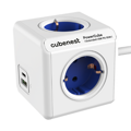 Cubenest PowerCube Extended USB A+C PD 20 W 1,5 m Type F blue