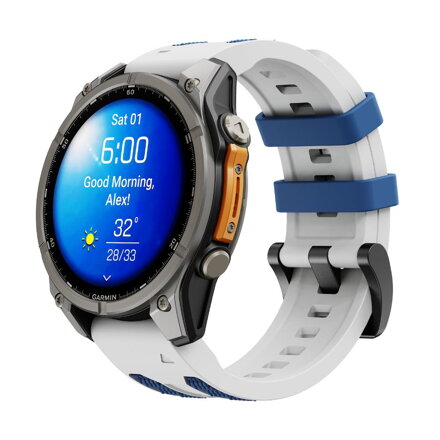 Garmin Watch Premium Sports Band White/Blue