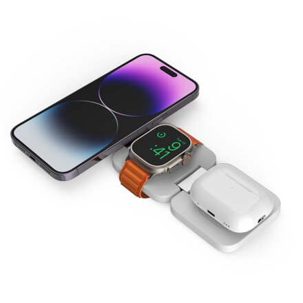 Cubenest 3in1 Foldable Magnetic Wireless Charger E310 white