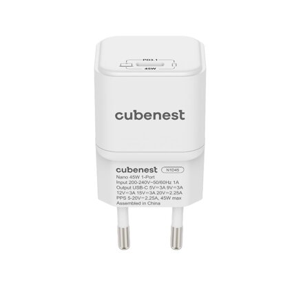 Cubenest PD GaN Nano Adapter USB-C 45W N1D45