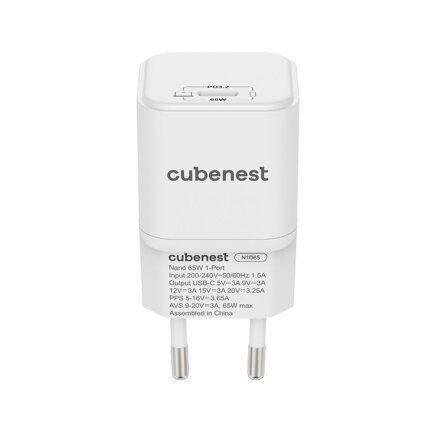 Cubenest PD GaN Nano Adapter USB-C 65W N1D65