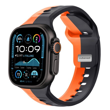 Apple Watch Premium Sports Band Black/Orange