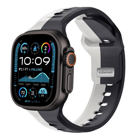 Apple Watch Premium Sports Band Black/Grey