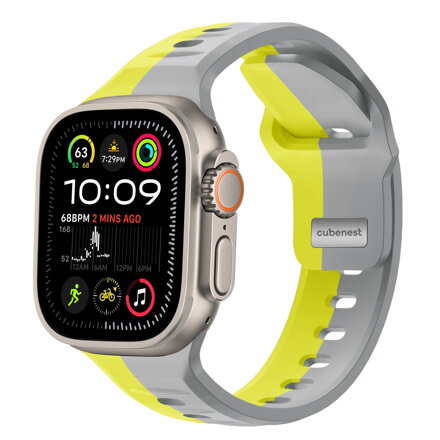 Apple Watch Premium Sports Band Yellow/Grey