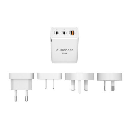 Cubenest Travel PD GaN Adapter 65W S3D1