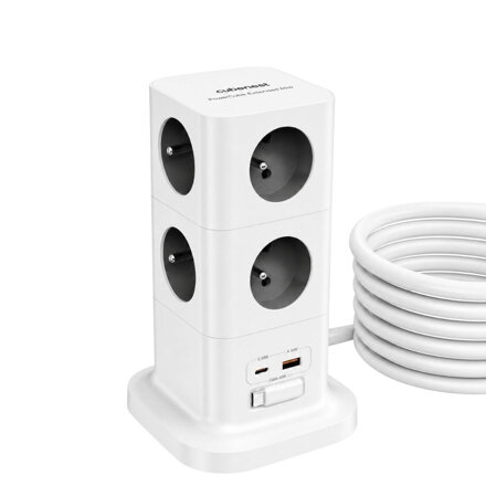 Cubenest PowerCube Extended USB A+C PD 20 W 1,5 m Type E grey