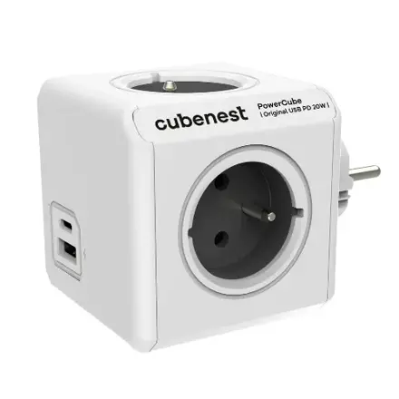 Cubenest PowerCube Original USB A+C PD 20 W Type E grey