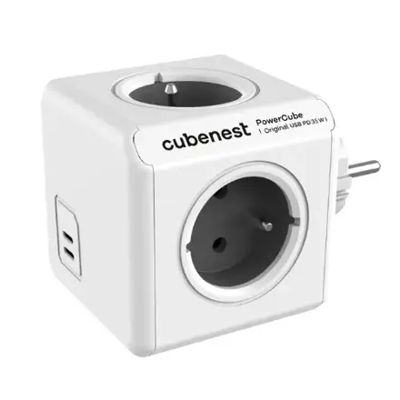 Cubenest PowerCube Original USB C+C PD 35 W Type E grey