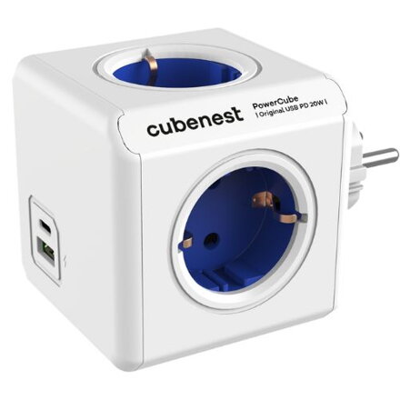 Cubenest PowerCube Original USB A+C PD 20 W Type F blue