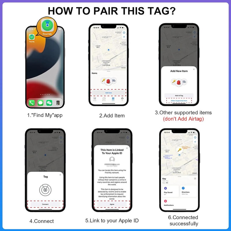 Locator HoloTag with Apple Find My support 2 pcs