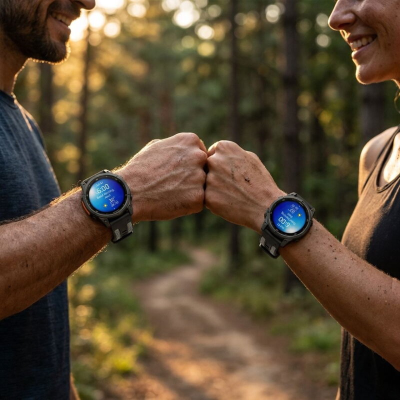 Garmin Watch Premium Sports Band Black/Grey