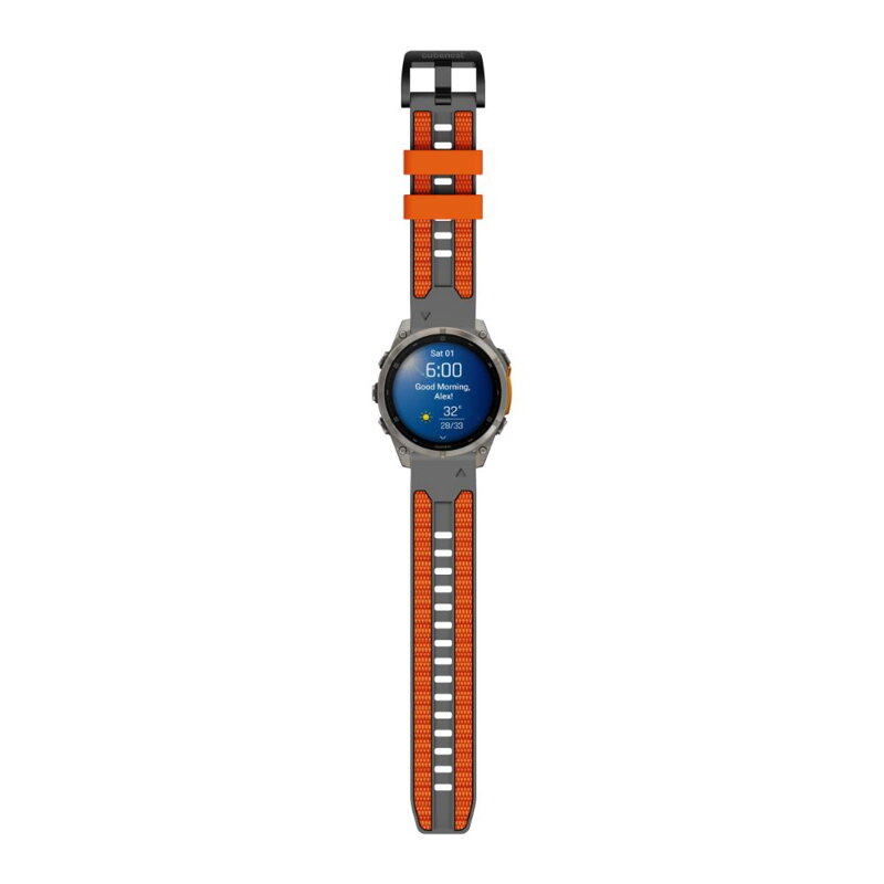Garmin Watch Premium Sports Band Grey/Orange