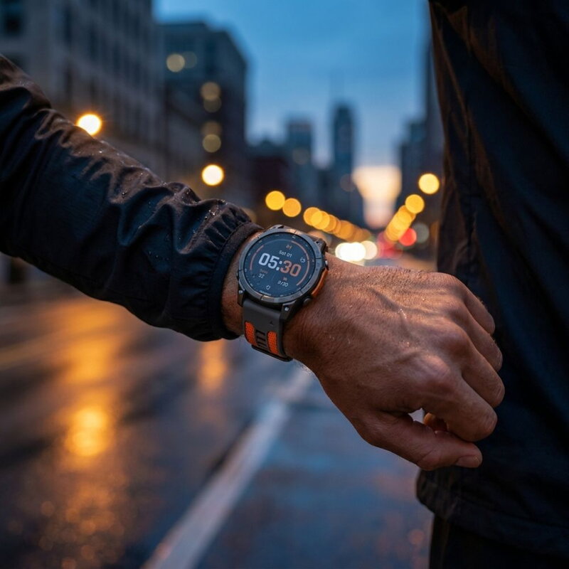 Garmin Watch Premium Sports Band Grey/Orange