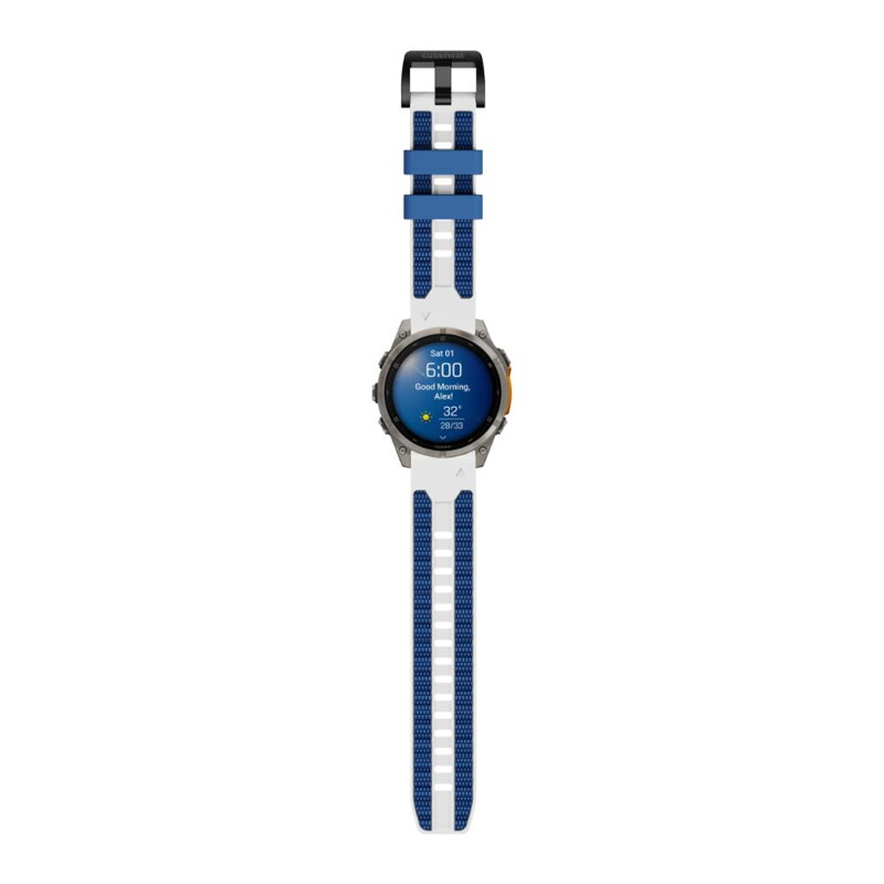 Garmin Watch Premium Sports Band White/Blue