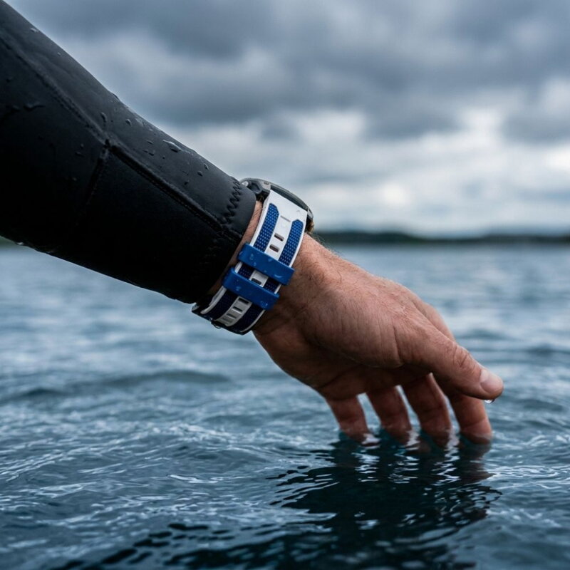Garmin Watch Premium Sports Band White/Blue