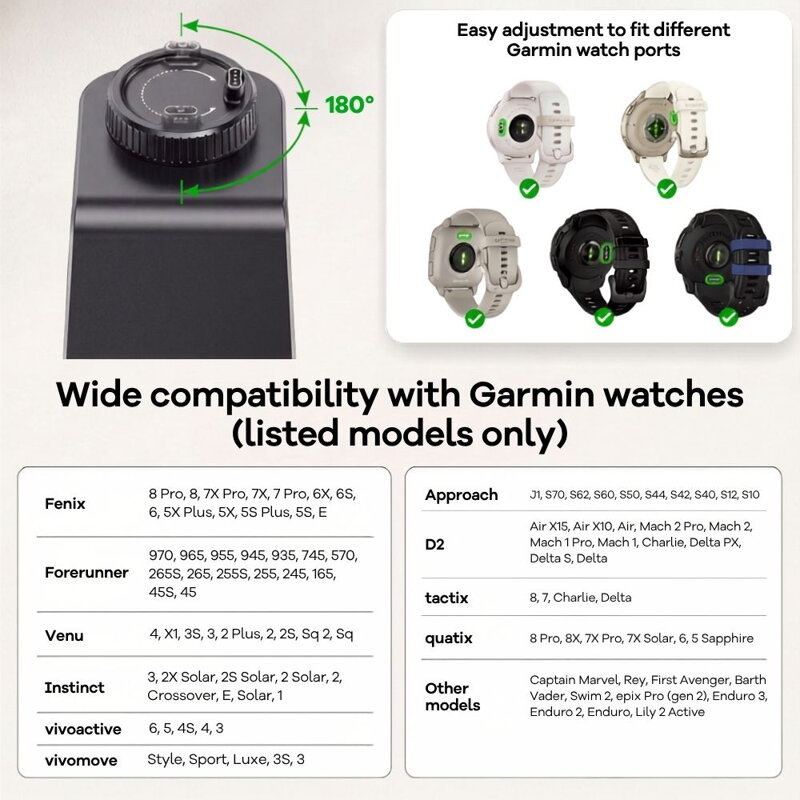Cubenest Qi2.2 3in1 Magnetic Wireless Charger SQ314 Pro Garmin Watch