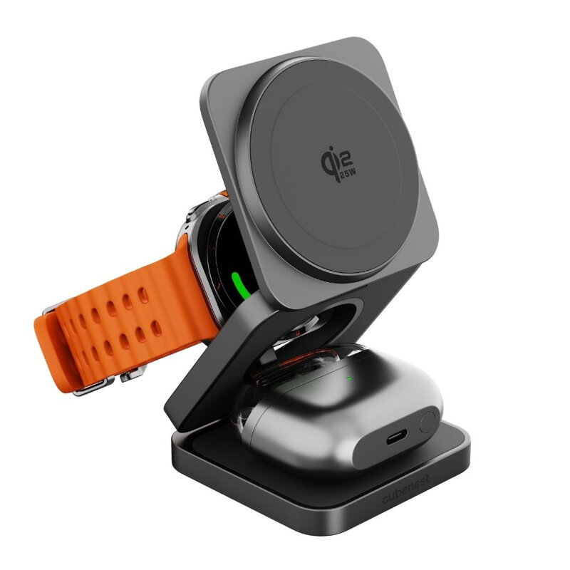 Cubenest Qi2.2 3in1 Foldable Magnetic Wireless Charger SQS312 Pro Samsung Watch