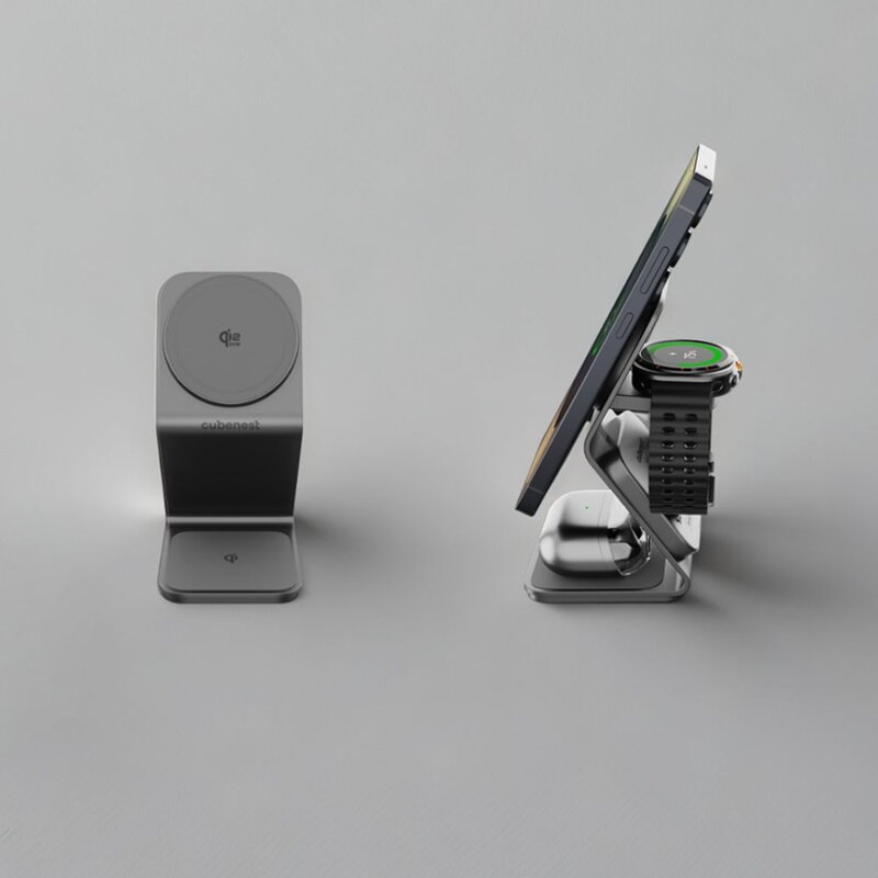 Cubenest Qi2.2 3in1 Magnetic Wireless Charger SQS314 Pro Samsung Watch