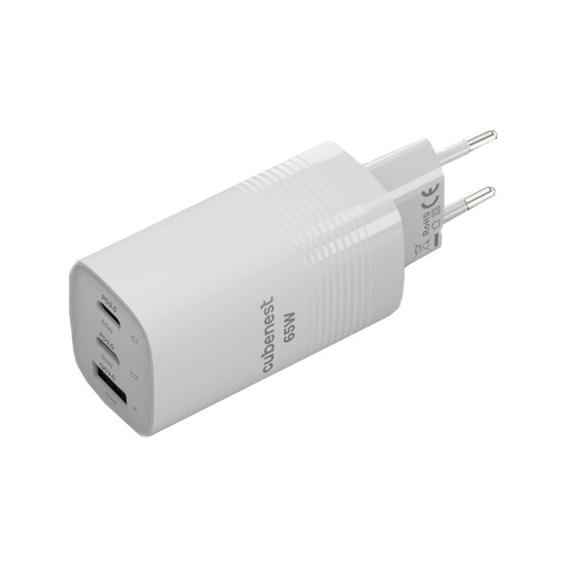 Cubenest PD GaN Adapter 65W S3D0 white