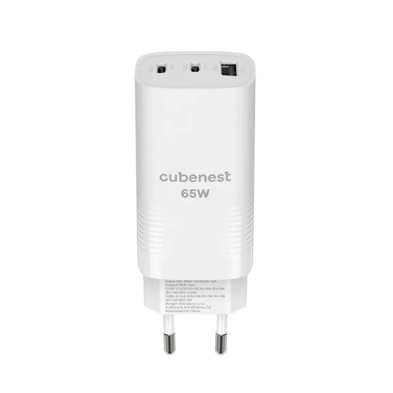 Cubenest PD GaN Adapter 65W S3D0 white