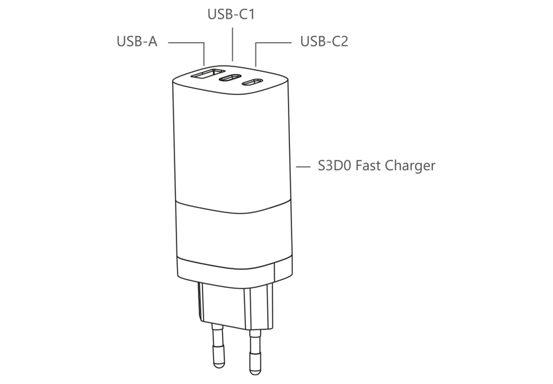 Cubenest PD GaN Adapter 65W S3D0 white