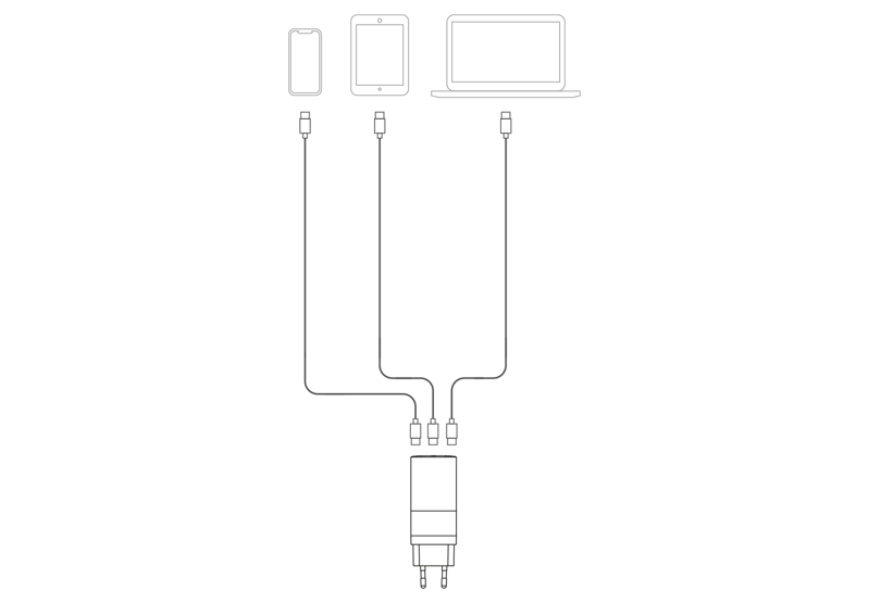 Cubenest PD GaN Adapter 65W S3D0 white