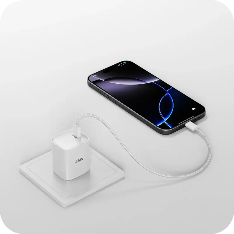 Cubenest GaN charger with cable 65W S3D2