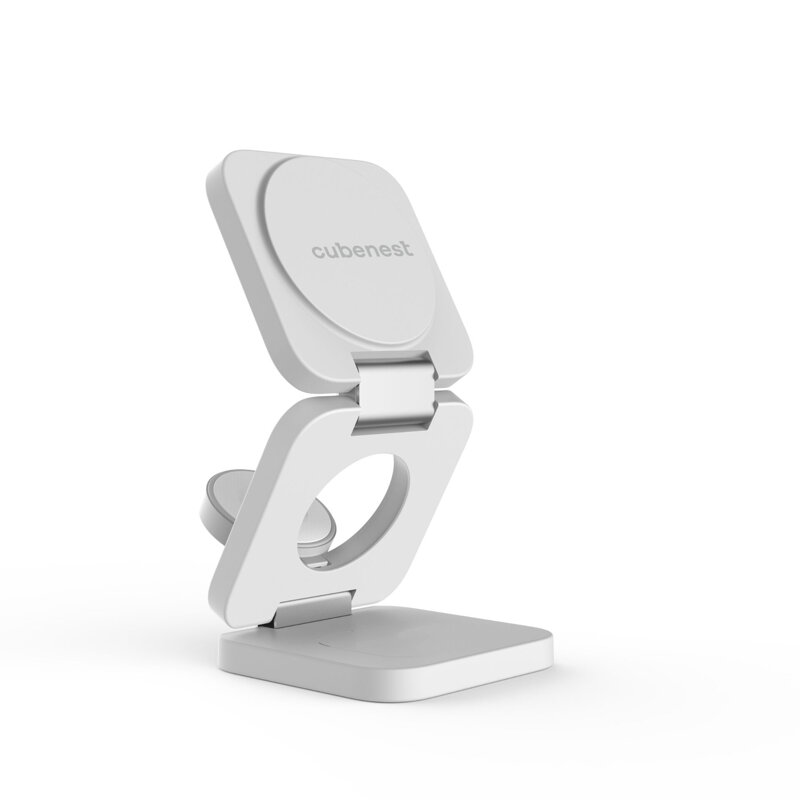 Cubenest 3in1 Foldable Magnetic Wireless Charger E310 white