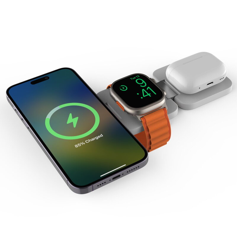 Cubenest 3in1 Foldable Magnetic Wireless Charger E310 white