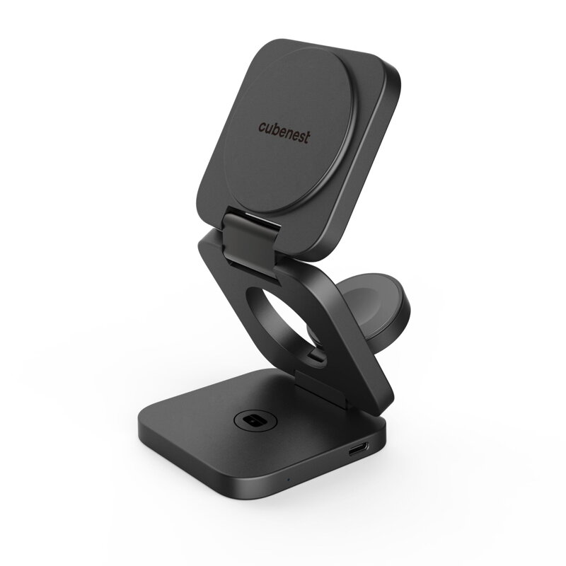 Cubenest 3in1 Foldable Magnetic Wireless Charger E310 grey