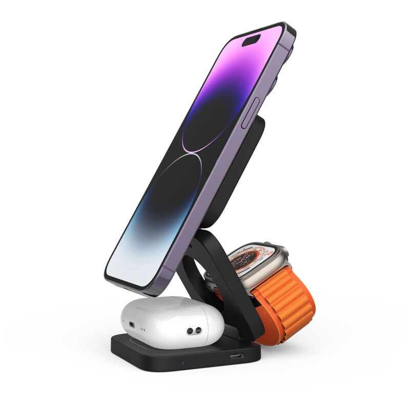 Cubenest 3in1 Foldable Magnetic Wireless Charger E310 grey