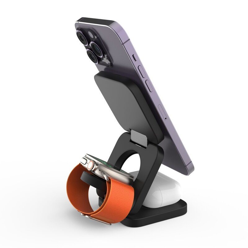 Cubenest 3in1 Foldable Magnetic Wireless Charger E310 grey