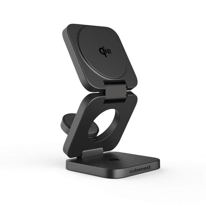 Cubenest Qi2 3in1 Foldable Magnetic Wireless Charger EQ310 grey