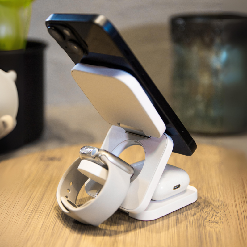 Cubenest 3in1 Foldable Magnetic Wireless Charger E310 white