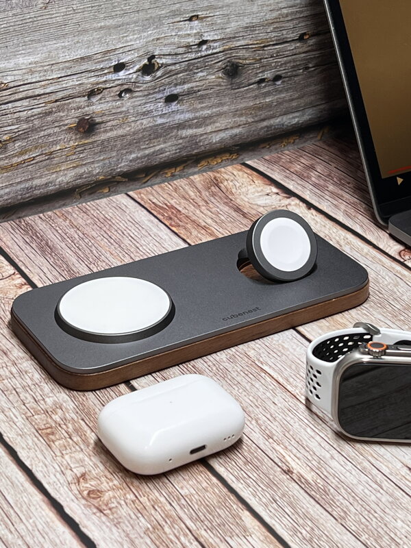 Cubenest 2in1 Magnetic Wireless Charger K200 grey