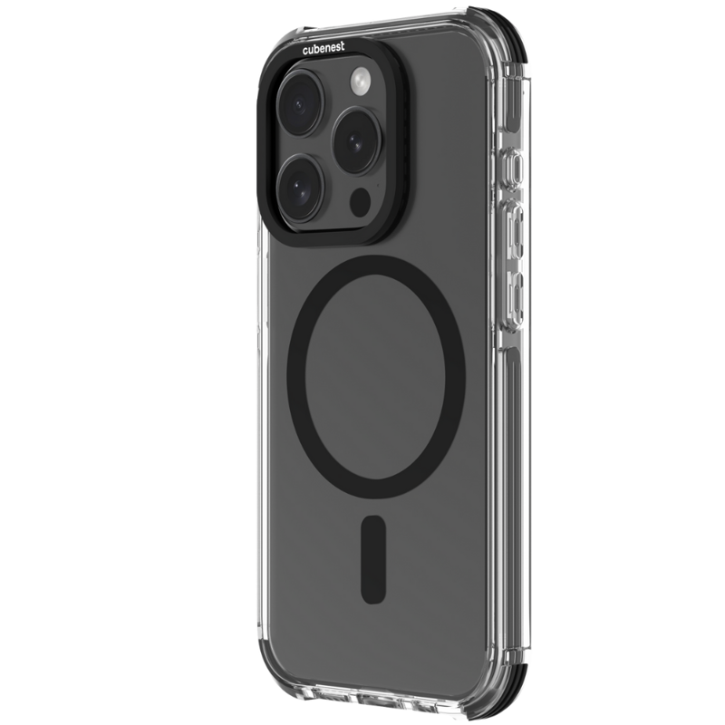 Cubenest iPhone 15 Pro Case MagPro Strong Guard black