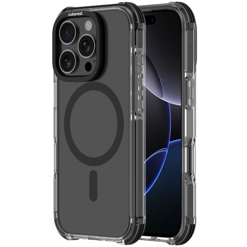 Cubenest iPhone 16 Pro Case MagPro Strong Guard black