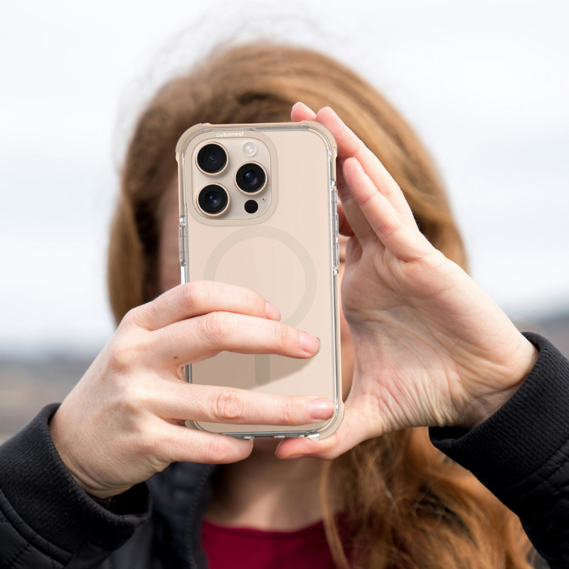 Cubenest iPhone 16 Pro Case MagPro Strong Guard gold