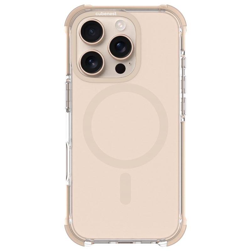 Cubenest iPhone 16 Pro Case MagPro Strong Guard gold