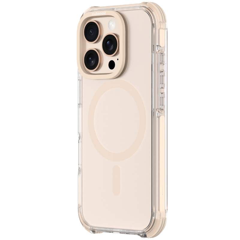 Cubenest iPhone 16 Pro Case MagPro Strong Guard gold