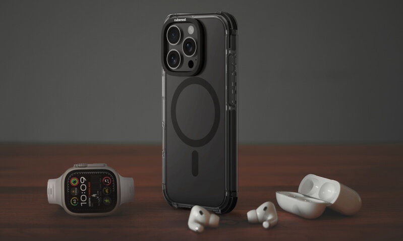 Cubenest iPhone 16 Pro Case MagPro Strong Guard black
