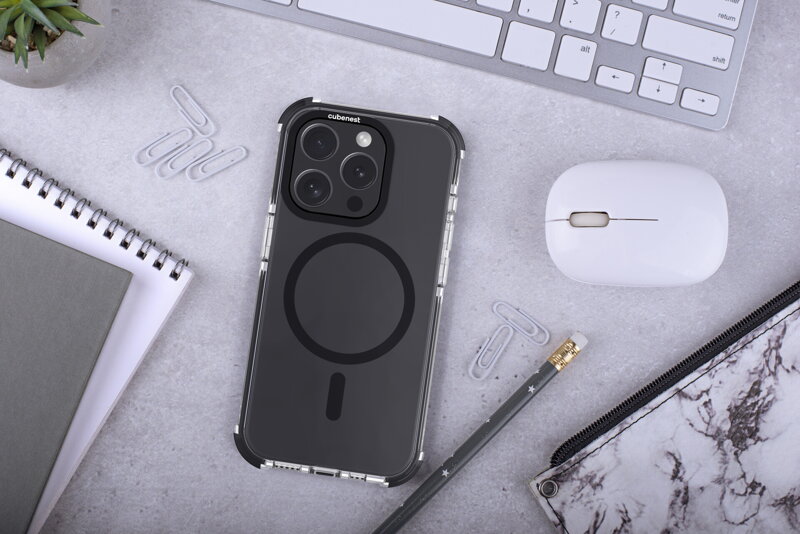 Cubenest iPhone 15 Pro Case MagPro Strong Guard black