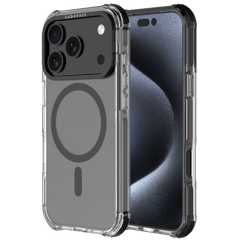 Cubenest iPhone 17 Pro Case MagPro Strong Guard Black