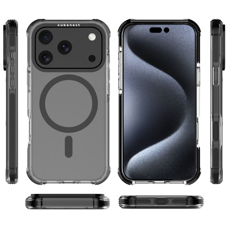 Cubenest iPhone 17 Pro Case MagPro Strong Guard Black